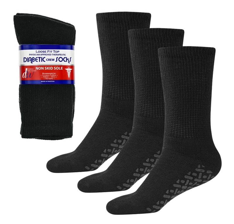 Non-Binding Loose Fit Sock – Non-Slip Diabetic Socks for Men, Women 6 pairs