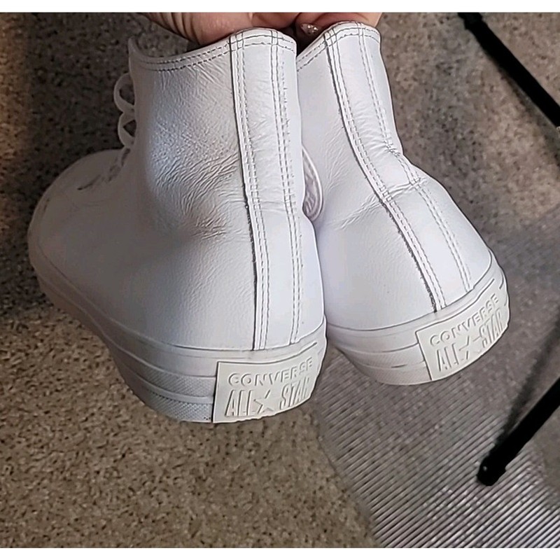 Converse Chuck Taylor Hi Leather Tri White Size 13 gallery
