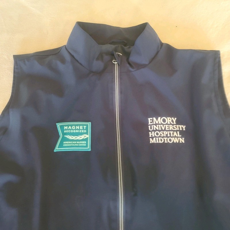Emory University Hospital Midtown Womens 2X Navy Blue Windbreaker Jacket gallery
