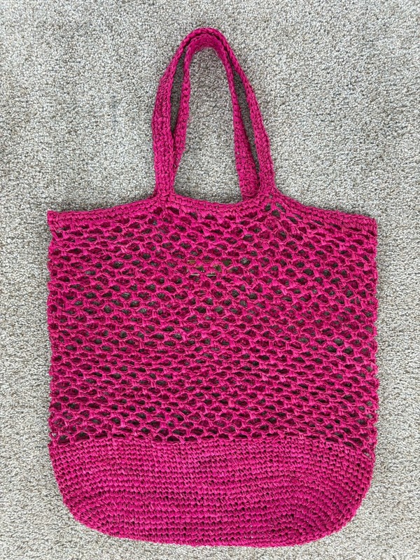 Beyond The Beach BTB Los Angeles Sunday Market Morning Tote Bag in Bright Pink