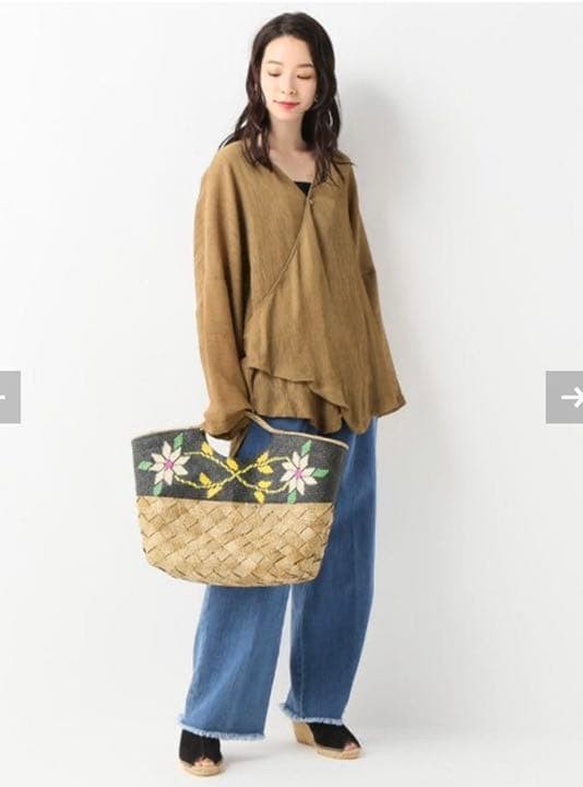 JOURNAL STANDARD BLACK CRANE Blouse Brown Free Size Long Sleeve gallery