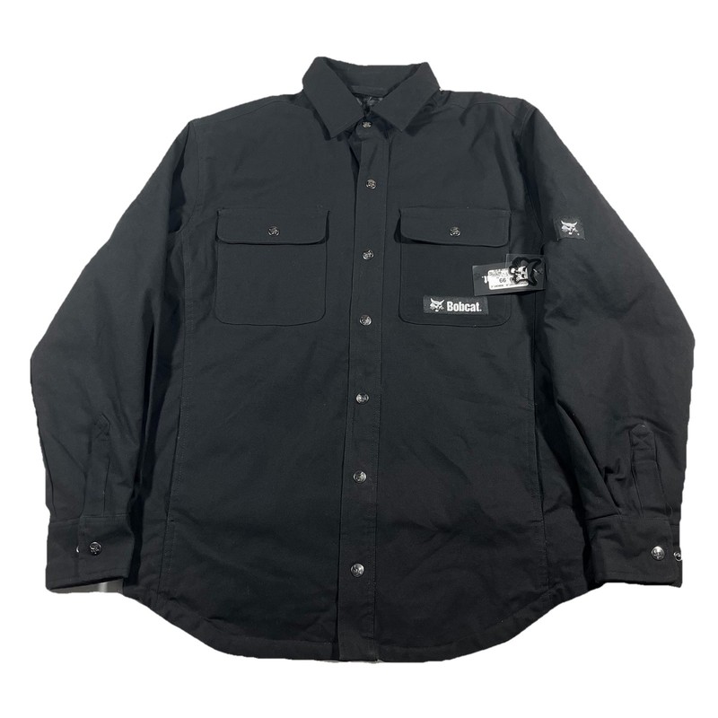 Bobcat Canvas Work Shirt Jacket Quilted Lined Black XL NWT