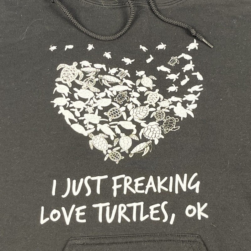 I Just Freaking Love Turtles, Ok Hoodie Size Small Gildan Heavy Blend Pullover gallery