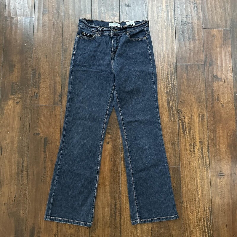Levis 512 Womens Jeans 6 Blue Slimming Boot Cut Stretch Dark Wash 26×28 Vtg Y2K