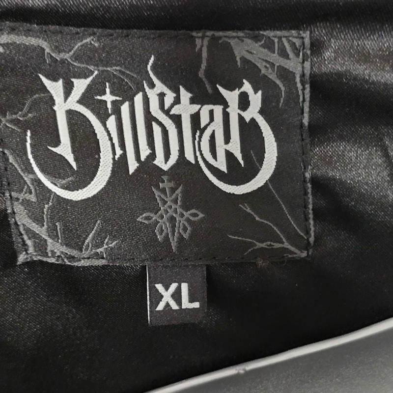 Killstar Black Faux Fur Shag Vest with Chain Belt gallery