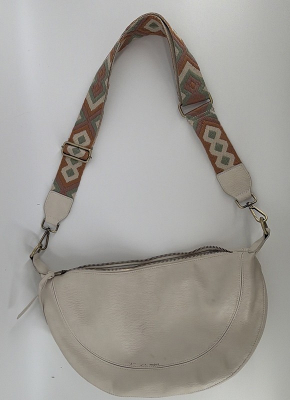 ANTHROPOLOGIE x URBAN ORIGINALS Luna Shoulder Sling Half Moon Purse Bag White