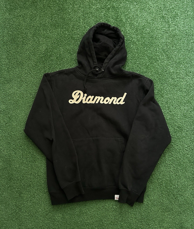 Diamond Supply Co. Men’s Black Pullover Hoodie L Fleece Logo Graphic