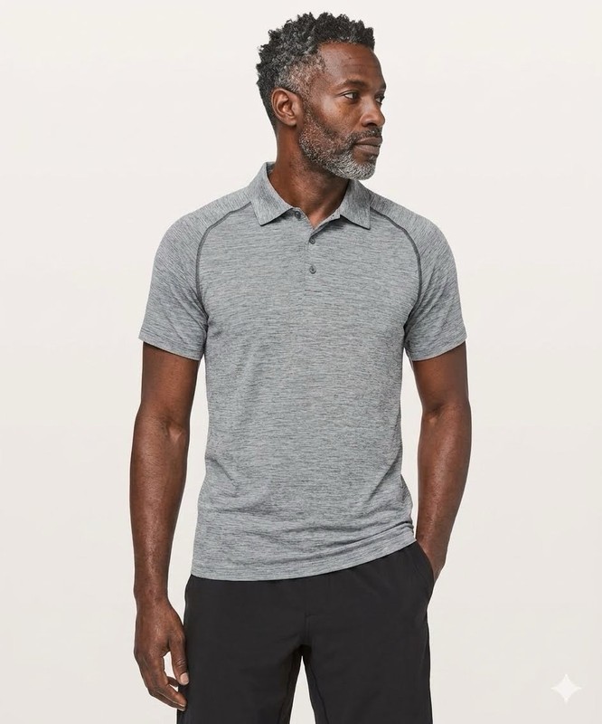 Lululemon Metal Vent Tech Polo Shirt Men’s XXL Gray Heather Short Sleeve Golf