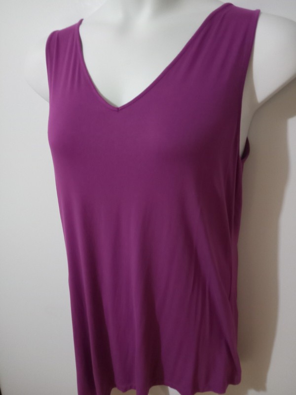 RUBY RIBBON Women’s Large Purple Athletic Tank Top Asymmetrical Hem Stretch
