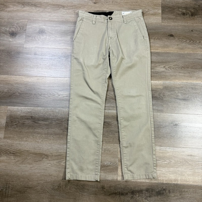 Volcom Mens Chino Pants 29 Beige Normcore Nerdcore True to This Modern
