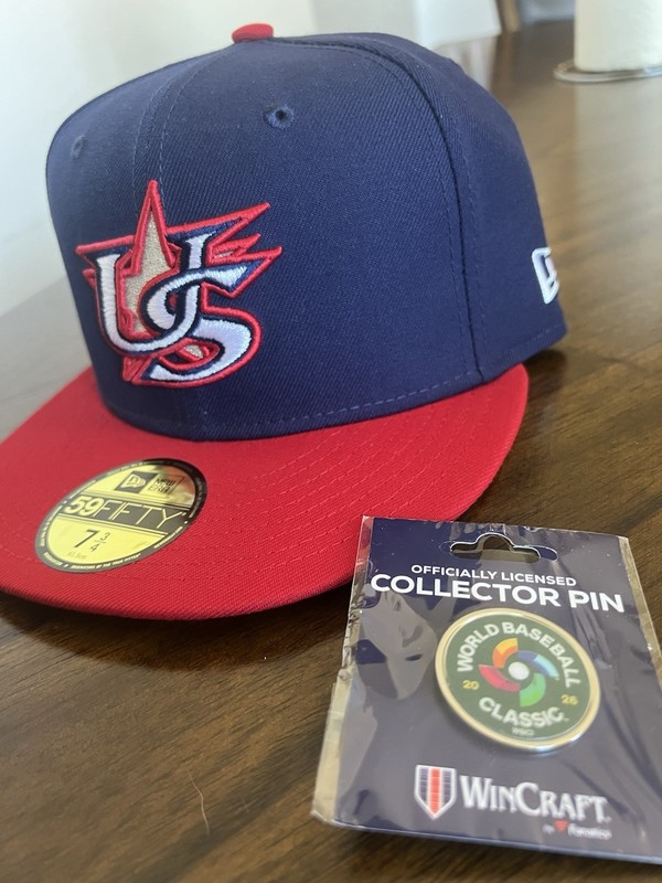New Era 59FIFTY Team USA Fitted Baseball Cap Navy/Red Men’s Size 7 3/4