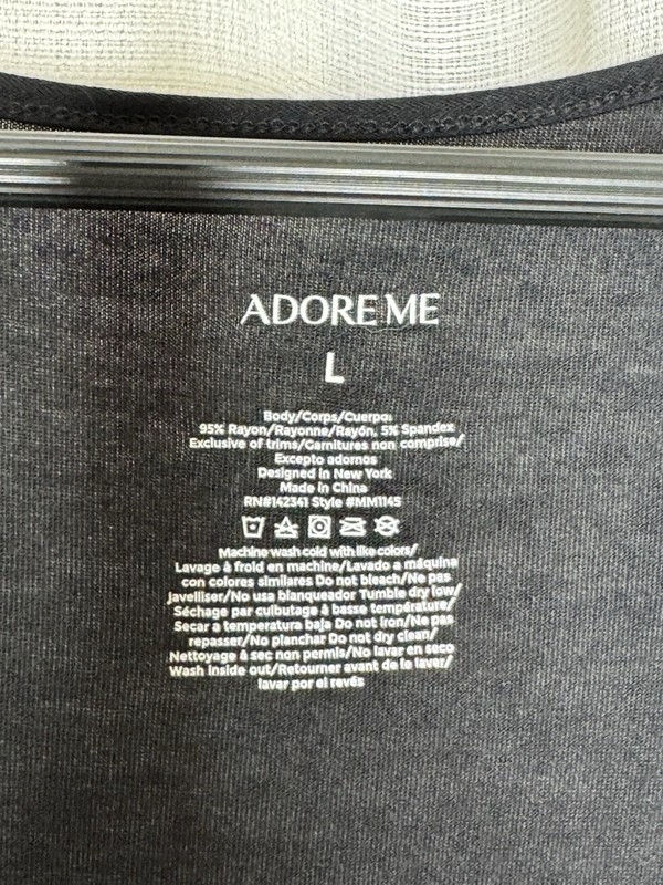 Adore Me Tank Top Womens Size Large Black Ruched Sides Racerback Sleeveless NEW gallery