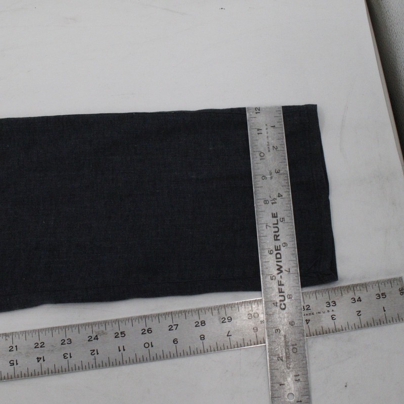 John Varvatos pants men's 40 L33.5 chino flat front linen viscose blend blue gallery