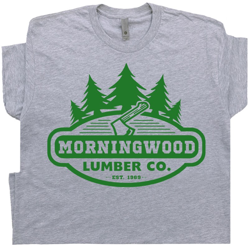 Morningwood Lumber T Shirt Funny Offensive Morning Wood Dirty Rude Mens Saying