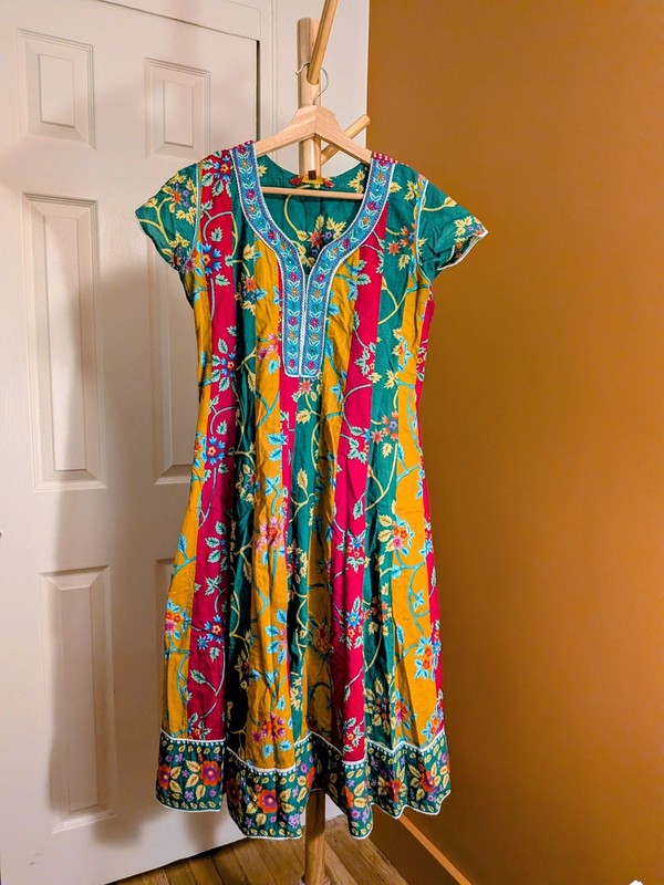 Haute Curry Indian embroidered cotton dress