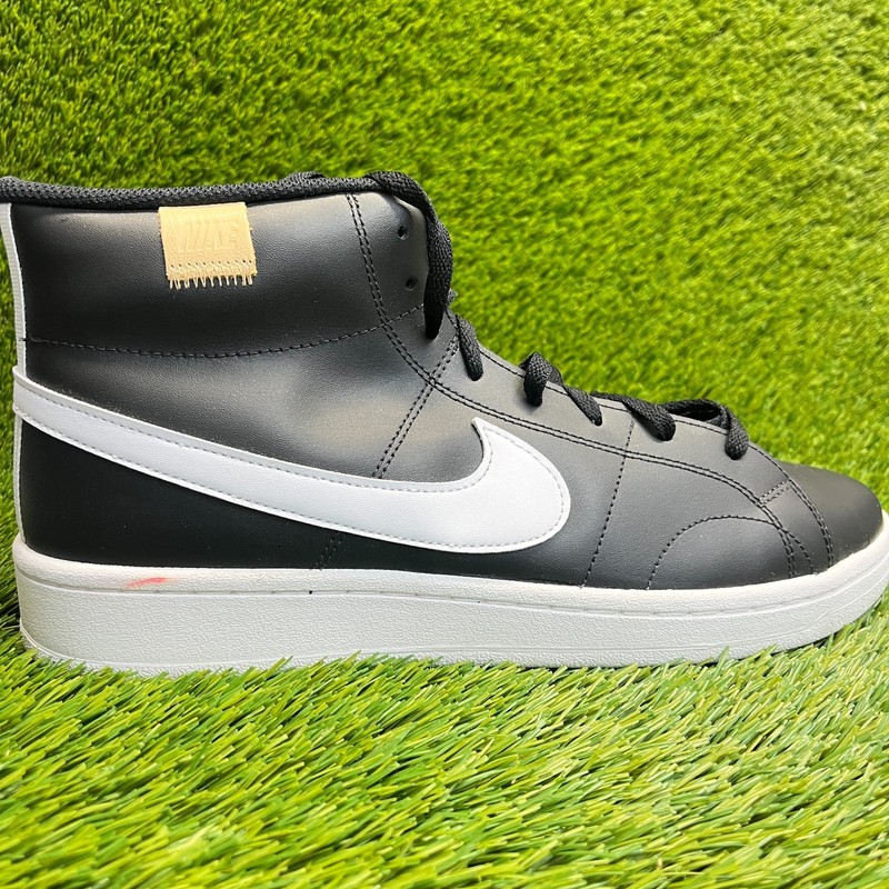 Nike Court Royale 2 Mid Mens Size 12 Black White Gold Athletic Shoes Sneakers
