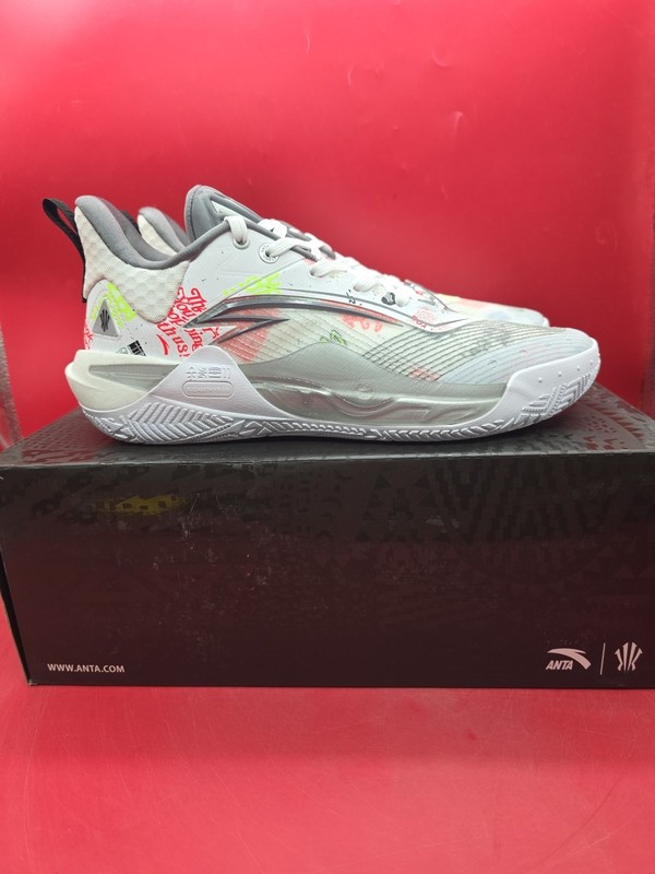 ANTA Kai 1 Speed Running Shoes Men’s Size 11.5 White/Gray/Black