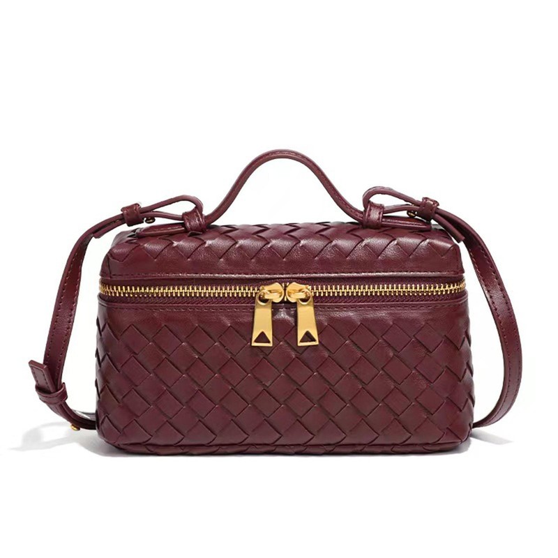 Handwoven Lunch Box Bag Fashion Crossbody Shoulder Handheld Makeup Box Purse
