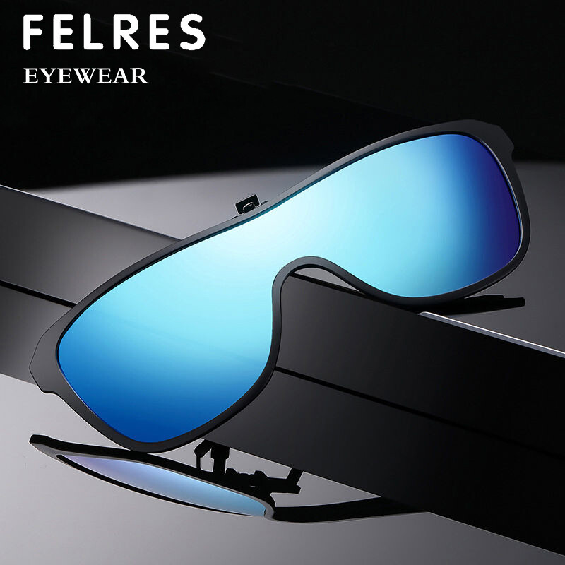 Unisex Flip Up Clip on Sunglasses Polarized Glasses Driving Siamese Lens Glasses gallery