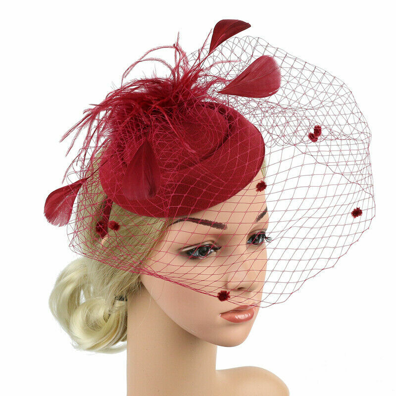 Women Fascinators Hat Wedding Cocktail Tea Party Hat Hair Clip Headwear Decor gallery
