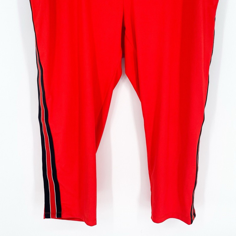 Ruby Ribbon Women’s 3X Sport Crop Leggings in Poppy Orange gallery