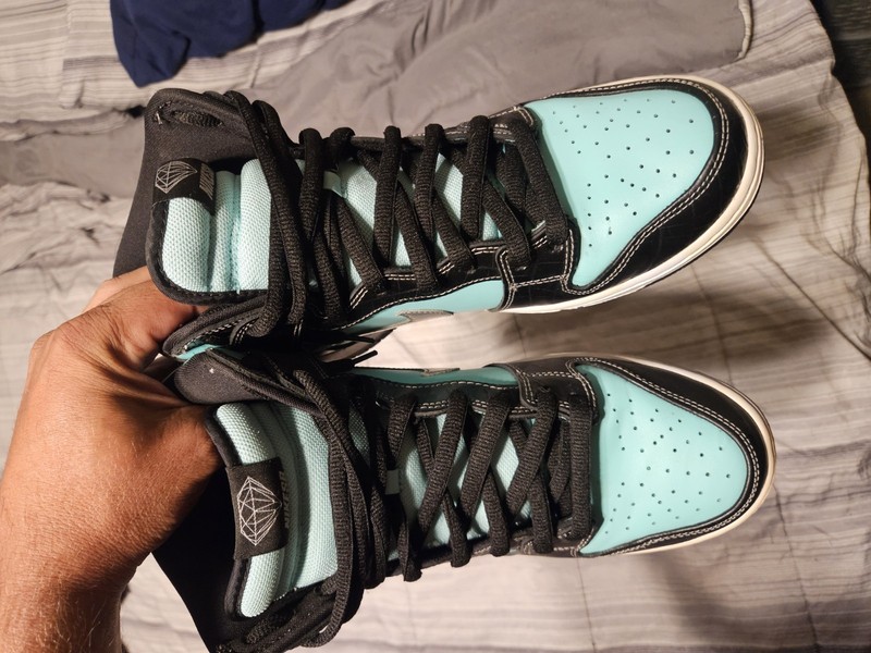 Nike Dunk High PRM SB Tiffany 653599-100 Black Aqua B-GRADE