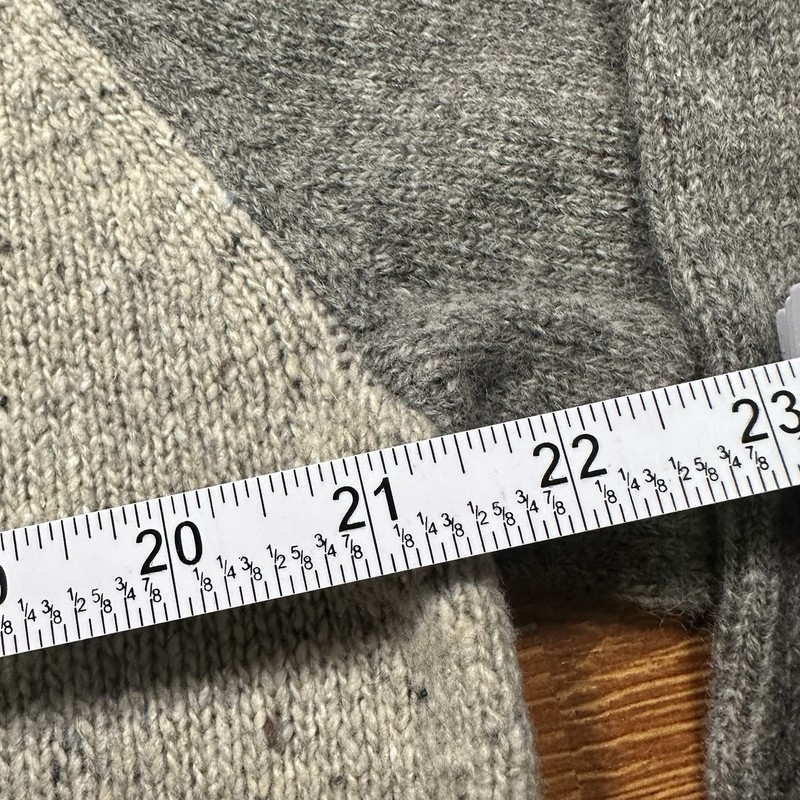 J Crew Sweater Men L Gray Colorblock Speckle 100% Wool Preppy Retro City Classic gallery