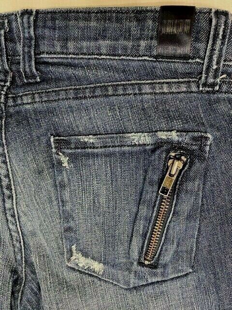 The Unknown Factory Blue Skinny Slightly Distressed Jeans Size 26 gallery