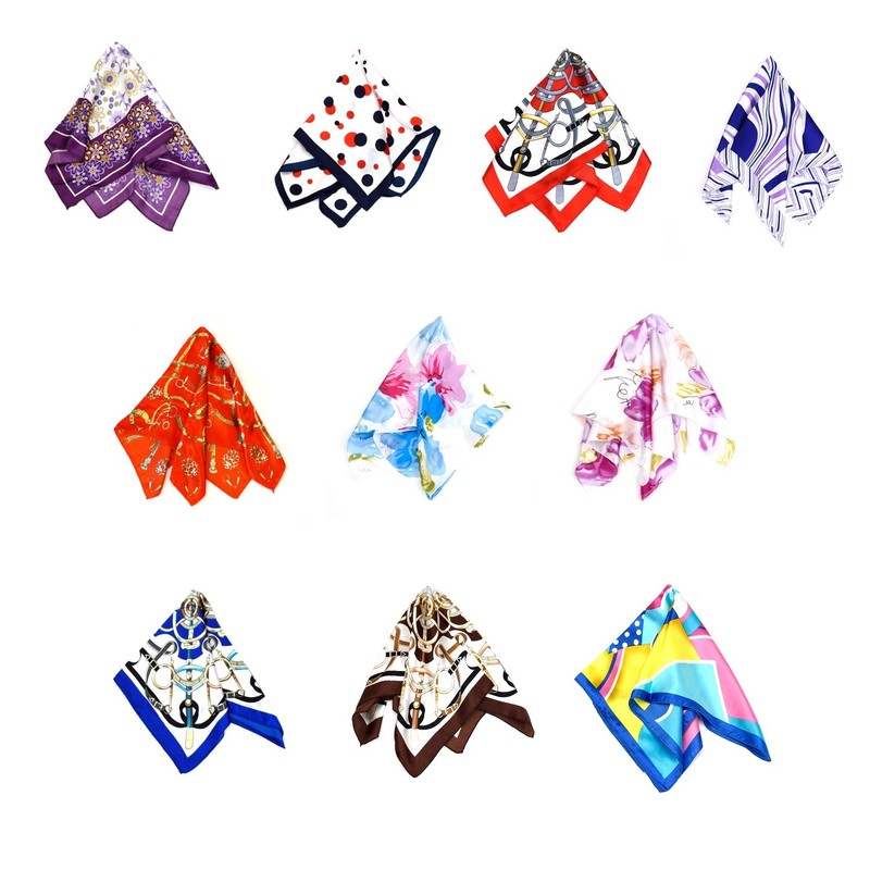 Fashion Ladies Square Satin Scarf gallery