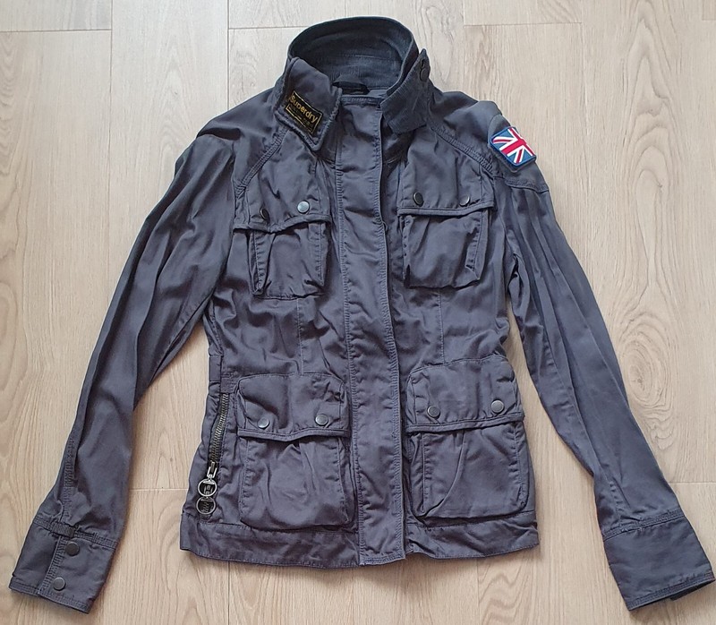 Superdry Limited motorbike and engineering inspired Khaki jacket size SMALL