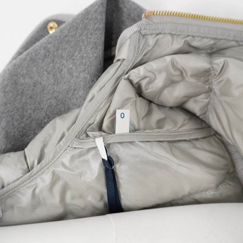 Moncler Reposse 3-In-1 Wool Blend Short Down Jacket In Gray Women's Brand Size 0 gallery