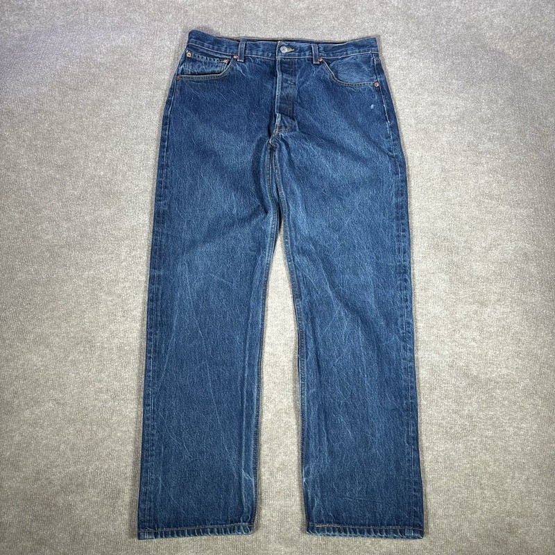 Levis 501 XX Jeans Mens 34×31 (Tag 36×34) Original Fit Dark Wash Blue Denim Y2K