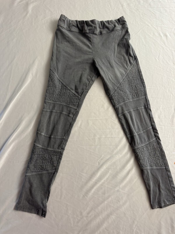 Sundance Gray Ankle Leggings Women’s M Yoga Athleisure Elastic Waist Stretch