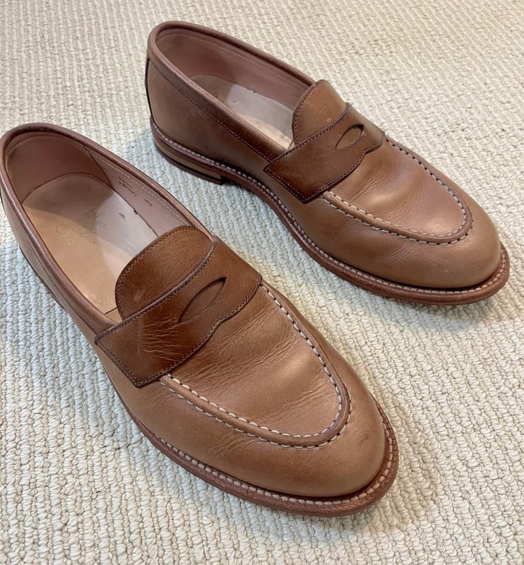 Grant Stone Traveler Penny Loafer Dune Chromexcel- 10D