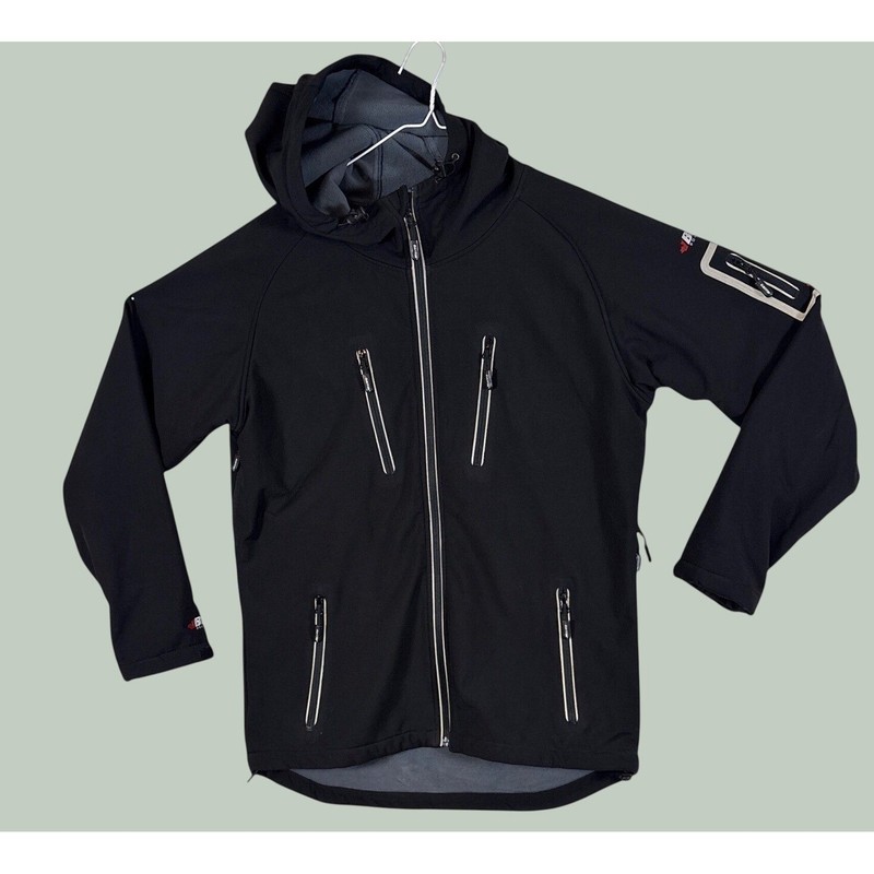 Baffin Polar Proven Mens Black Softshell Fleece Lined Hooded Jacket Large L/G