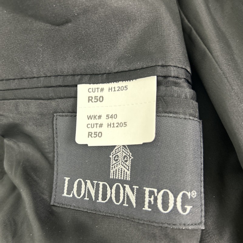 London Fog Heritage Men's Black Water resistant Wool dress top Coat R50 gallery
