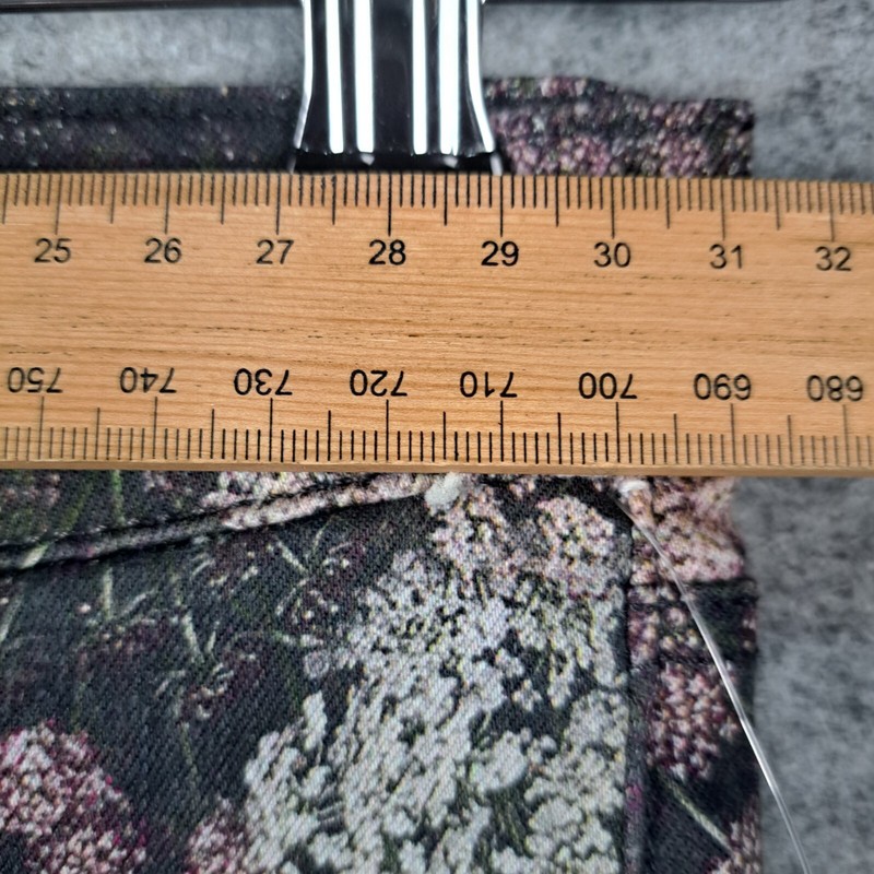 J Brand Jeans Womens 24 Black Floral Print Super Skinny Mid Rise NEW 8951 gallery