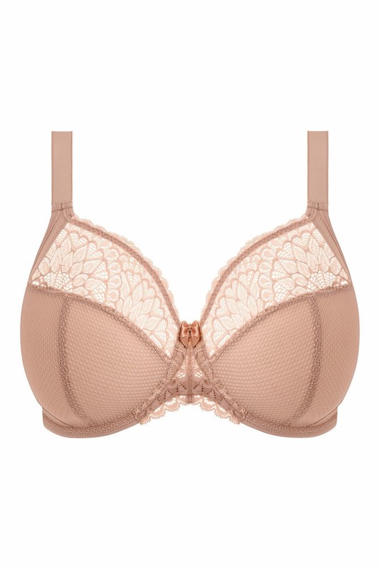 Elomi 3033 Tiernie Trim Underwire Full Coverage Bra Sz 32K US/32M UK Sahara gallery