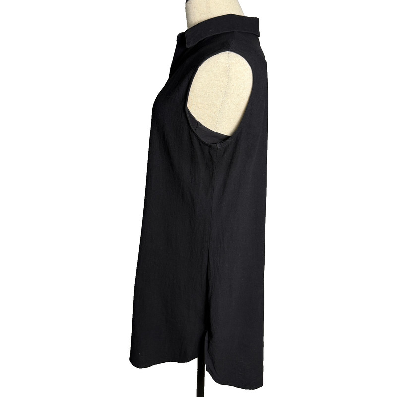 Cupshe Sleeveless Mini Dress or Tunic, Black Sz L, Button Details Create V Neck gallery