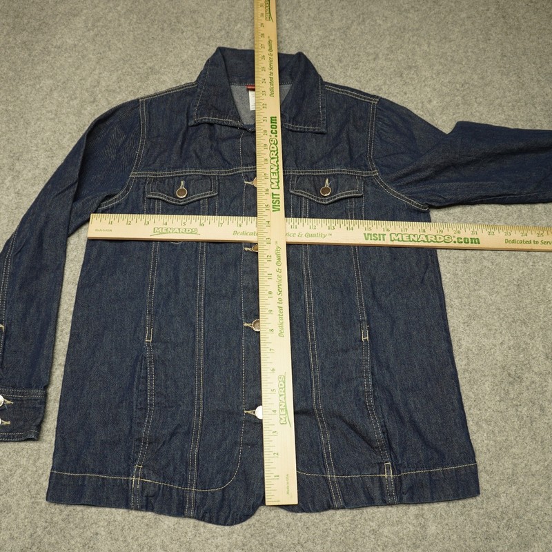 Tudor Court Women's Denim Jacket Small Blue Cotton Lined gallery