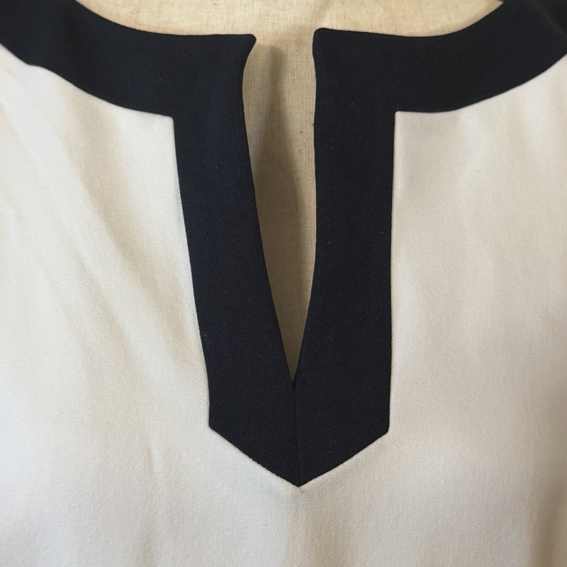 Chelsea Rose Colorblock Sheath Dress Sleeveless Zip Sz 10 Goldtone Accent EUC gallery