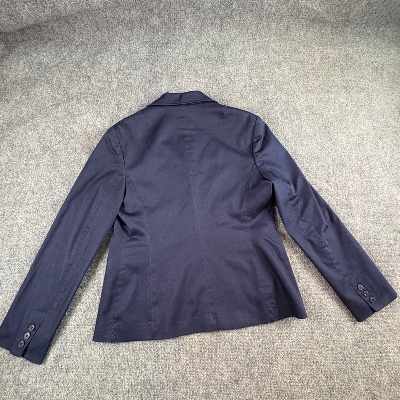 NY&CO City Blazer Womens 14 Navy Minimalist Classic Preppy Dark Academia Office gallery