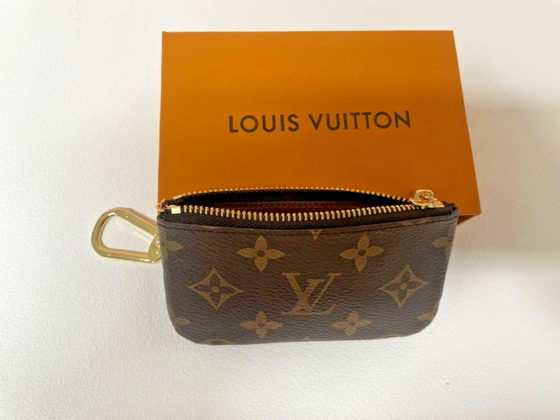 Authentic Louis Vuitton Monogram Key Pouch Pochette Cles Coin Purse