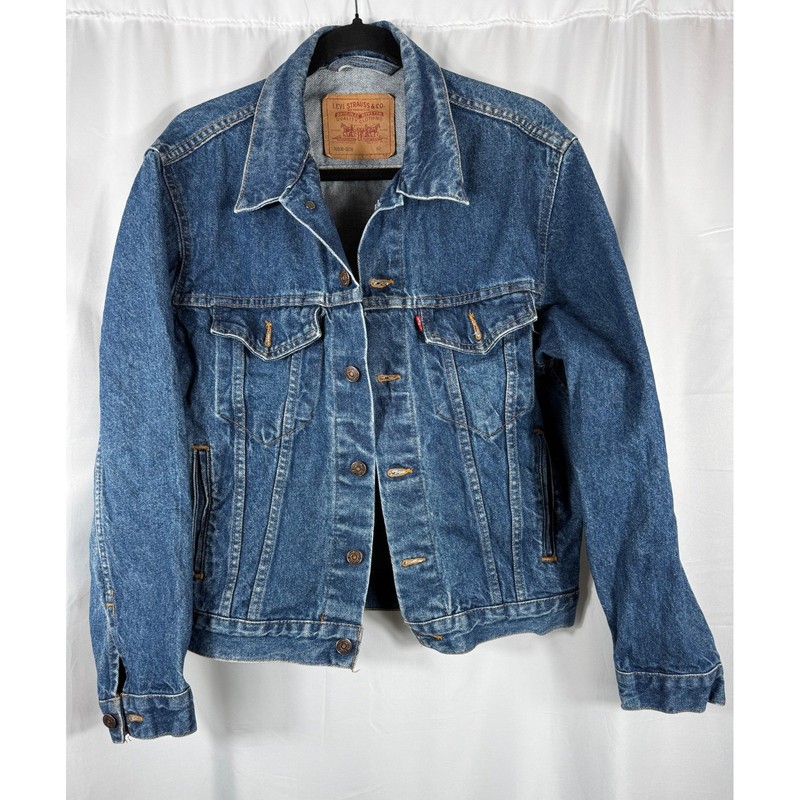 Levi Strauss & Co Mens Denim Trucker Jacket Blue Original Riveted Size 40