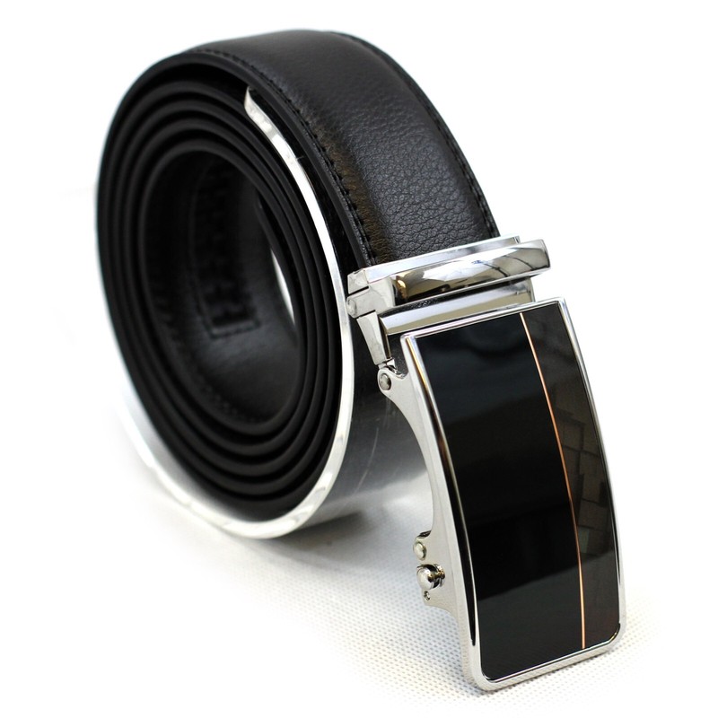 Men's Automatic Click Lock Buckle Waist Strap Dress Comfort Jean Belt Casual gallery