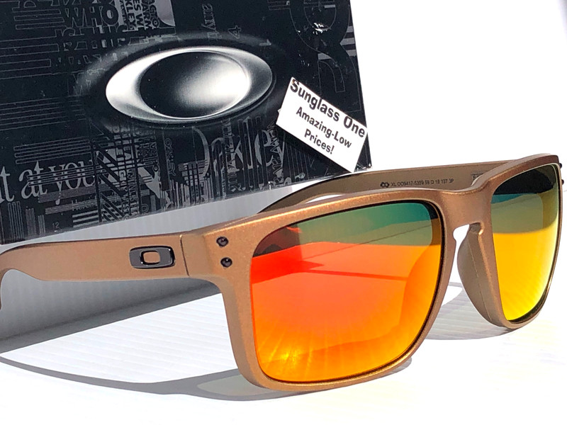 Oakley HOLBROOK XL Shiny Bronze POLARIZED Galaxy Ruby Lens Sunglass 9417-53 gallery