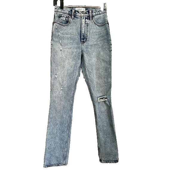Abercrombie & Fitch The ‘90s Skinny High Rise Jeans Women 2 Distressed Retro NWT