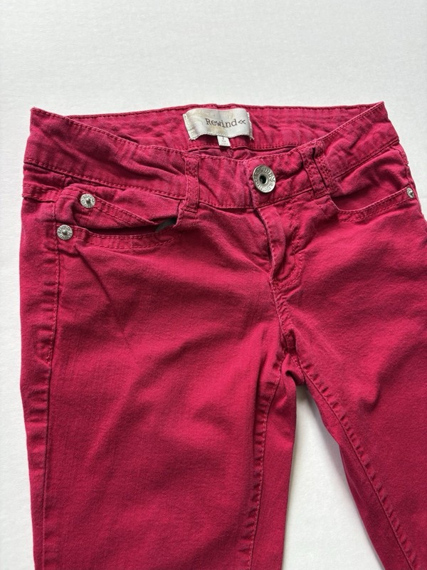 Rewind Skinny Jeans Juniors 3 Red Low Rise