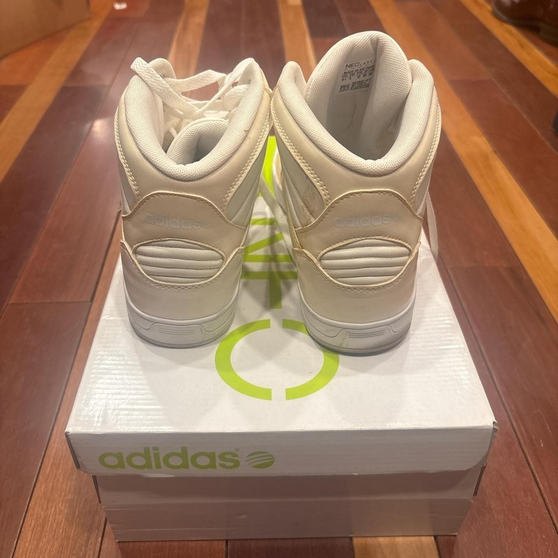 Adidas Women's Cream and White Trainers, Off White High top, With Box gallery
