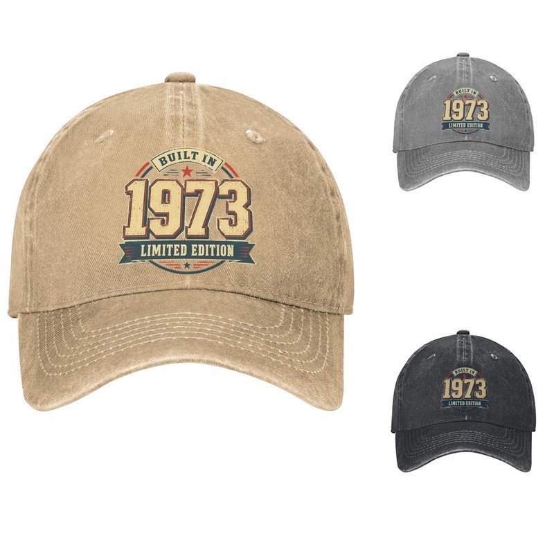 Built in 1973 Dad Hat Vintage Baseball Cap Adjustable Cotton